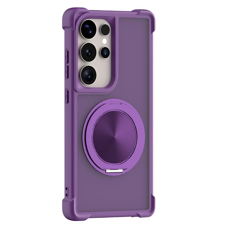 CD Texture 360 Degree Rotating Holder MagSafe Phone Case, For Samsung Galaxy S26+ 5G, For Samsung Galaxy S26 Ultra 5G, For Samsung Galaxy S26 5G, For Samsung Galaxy S25 5G