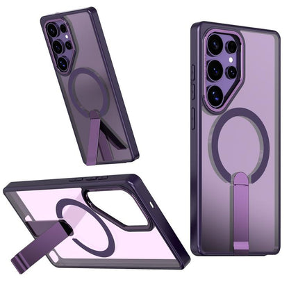 Star Shine Series TPU + PC MagSafe Phone Case with Fold Holder, For Samsung Galaxy S25 Edge 5G, For Samsung Galaxy S24 5G / S25 5G, For Samsung Galaxy S24+ 5G / S25+ 5G, For Samsung Galaxy S25 Ultra 5G