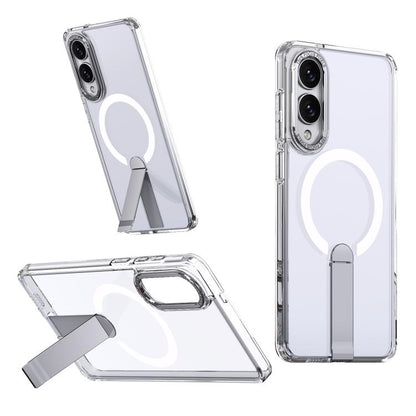 Star Shine Series TPU + PC MagSafe Phone Case with Fold Holder, For Samsung Galaxy S25 Edge 5G, For Samsung Galaxy S24 5G / S25 5G, For Samsung Galaxy S24+ 5G / S25+ 5G, For Samsung Galaxy S25 Ultra 5G