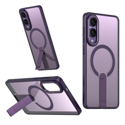 Star Shine Series TPU + PC MagSafe Phone Case with Fold Holder, For Samsung Galaxy S25 Edge 5G, For Samsung Galaxy S24 5G / S25 5G, For Samsung Galaxy S24+ 5G / S25+ 5G, For Samsung Galaxy S25 Ultra 5G