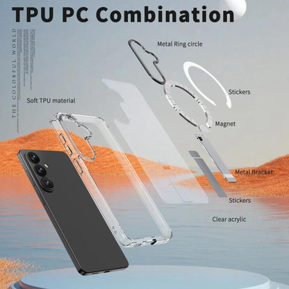 Star Shine Series TPU + PC MagSafe Phone Case with Fold Holder, For Samsung Galaxy S26+ 5G, For Samsung Galaxy S26 Ultra 5G, For Samsung Galaxy S26 5G, For Samsung Galaxy S25 FE 5G