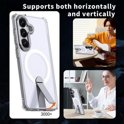 Star Shine Series TPU + PC MagSafe Phone Case with Fold Holder, For Samsung Galaxy S26+ 5G, For Samsung Galaxy S26 Ultra 5G, For Samsung Galaxy S26 5G, For Samsung Galaxy S25 FE 5G