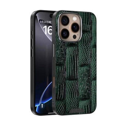 ABEEL Beast Pattern 6D Micro-Embossed MagSafe Genuine Leather Phone Case, For iPhone 16 Pro, For iPhone 16 Plus, For iPhone 16, For iPhone 15 Pro Max, For iPhone 15 Pro, For iPhone 15 Plus