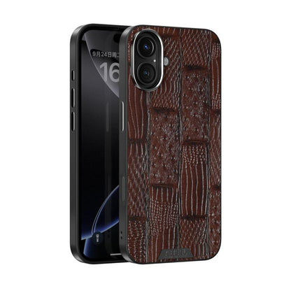 ABEEL Beast Pattern 6D Micro-Embossed MagSafe Genuine Leather Phone Case, For iPhone 16 Pro, For iPhone 16 Plus, For iPhone 16, For iPhone 15 Pro Max, For iPhone 15 Pro, For iPhone 15 Plus