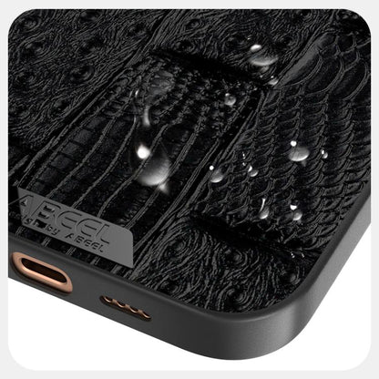 ABEEL Beast Pattern 6D Micro-Embossed MagSafe Genuine Leather Phone Case, For iPhone 13 Pro, For iPhone 13