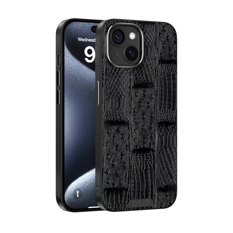 ABEEL Beast Pattern 6D Micro-Embossed MagSafe Genuine Leather Phone Case, For iPhone 13 Pro, For iPhone 13