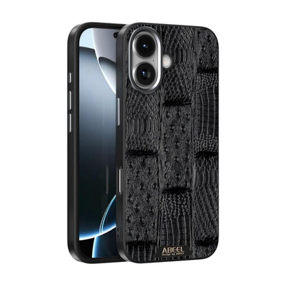 ABEEL Beast Pattern 6D Micro-Embossed MagSafe Genuine Leather Phone Case, For iPhone 17 Pro Max, For iPhone 17 Pro, For iPhone 17, For iPhone Air, For iPhone 16e, For iPhone 16 Pro Max