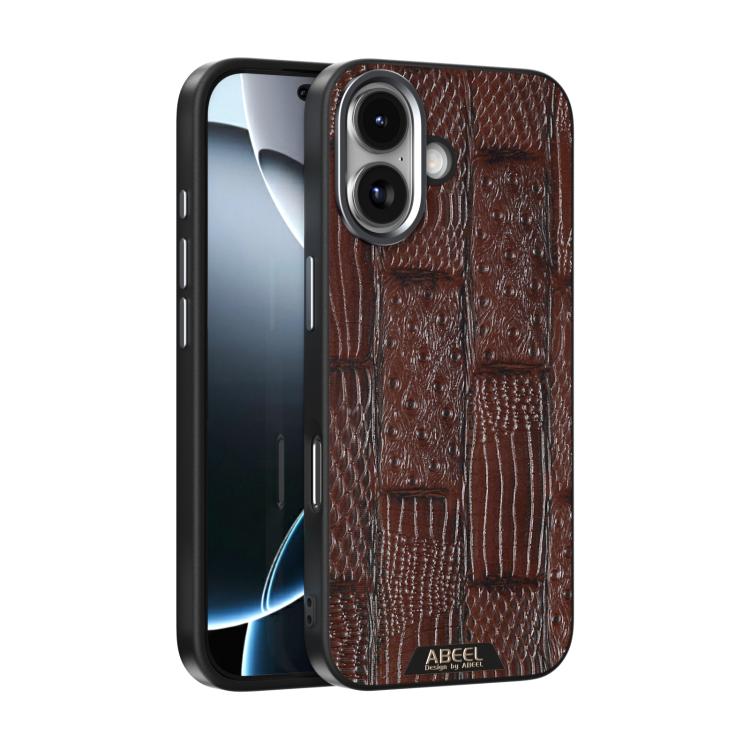 ABEEL Beast Pattern 6D Micro-Embossed MagSafe Genuine Leather Phone Case, For iPhone 17 Pro Max, For iPhone 17 Pro, For iPhone 17, For iPhone Air, For iPhone 16e, For iPhone 16 Pro Max