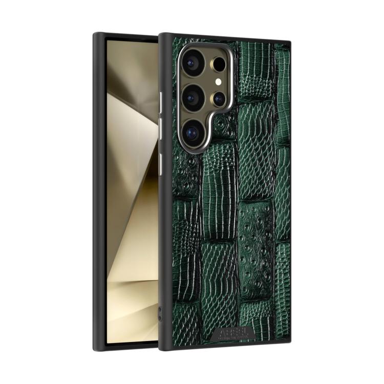 ABEEL Beast Pattern 6D Micro-Embossed MagSafe Genuine Leather Phone Case, For Samsung Galaxy S24 Ultra 5G, For Samsung Galaxy S24+ 5G, For Samsung Galaxy S24 5G