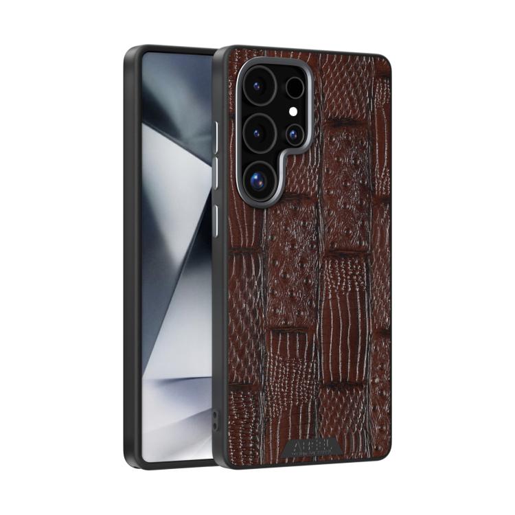 ABEEL Beast Pattern 6D Micro-Embossed MagSafe Genuine Leather Phone Case, For Samsung Galaxy S25 FE 5G, For Samsung Galaxy S25 Edge 5G, For Samsung Galaxy S25 5G, For Samsung Galaxy S25+ 5G, For Samsung Galaxy S25 Ultra 5G, For Samsung Galaxy S24 FE 5G