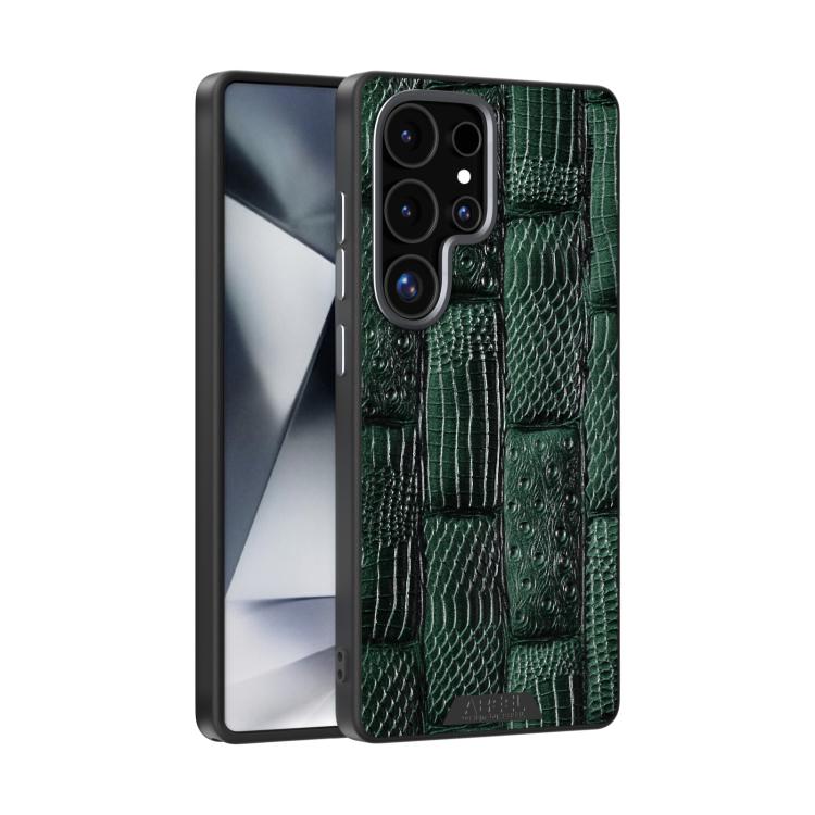 ABEEL Beast Pattern 6D Micro-Embossed MagSafe Genuine Leather Phone Case, For Samsung Galaxy S25 FE 5G, For Samsung Galaxy S25 Edge 5G, For Samsung Galaxy S25 5G, For Samsung Galaxy S25+ 5G, For Samsung Galaxy S25 Ultra 5G, For Samsung Galaxy S24 FE 5G