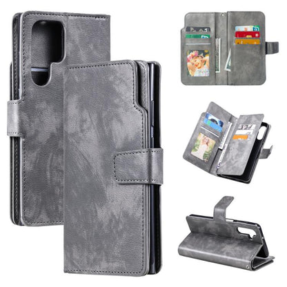 Tri-Fold 9-Card Wallets Leather Phone Case, For Samsung Galaxy S25 5G, For Samsung Galaxy S25+ 5G, For Samsung Galaxy S25 Ultra 5G, For Samsung Galaxy S24 FE 5G