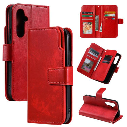 Tri-Fold 9-Card Wallets Leather Phone Case, For Samsung Galaxy S25 5G, For Samsung Galaxy S25+ 5G, For Samsung Galaxy S25 Ultra 5G, For Samsung Galaxy S24 FE 5G