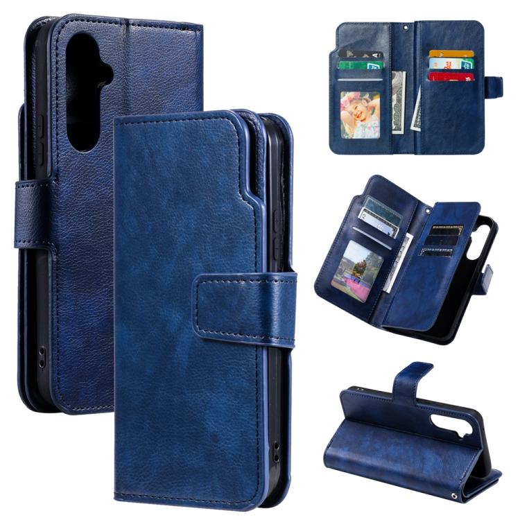 Tri-Fold 9-Card Wallets Leather Phone Case, For Samsung Galaxy S25 5G, For Samsung Galaxy S25+ 5G, For Samsung Galaxy S25 Ultra 5G, For Samsung Galaxy S24 FE 5G
