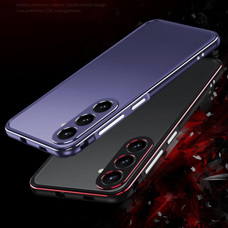 Aurora Series Lens Protector + Metal Frame Phone Case, For Samsung Galaxy S25 5G, For Samsung Galaxy S25+ 5G