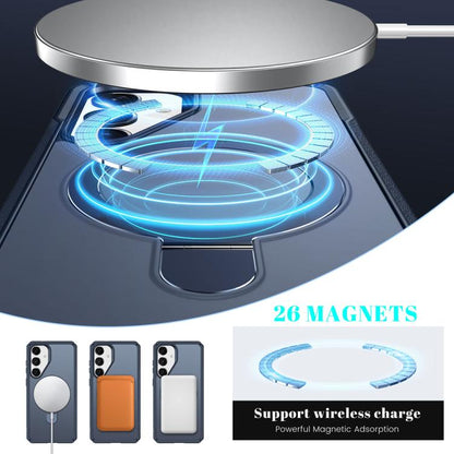 Skin Feel Magnetic Holder MagSafe Phone Case, For Samsung Galaxy S24 5G / S25 5G, For Samsung Galaxy S24+ 5G / S25+ 5G, For Samsung Galaxy S25 Ultra 5G, For Samsung Galaxy S24 Ultra 5G