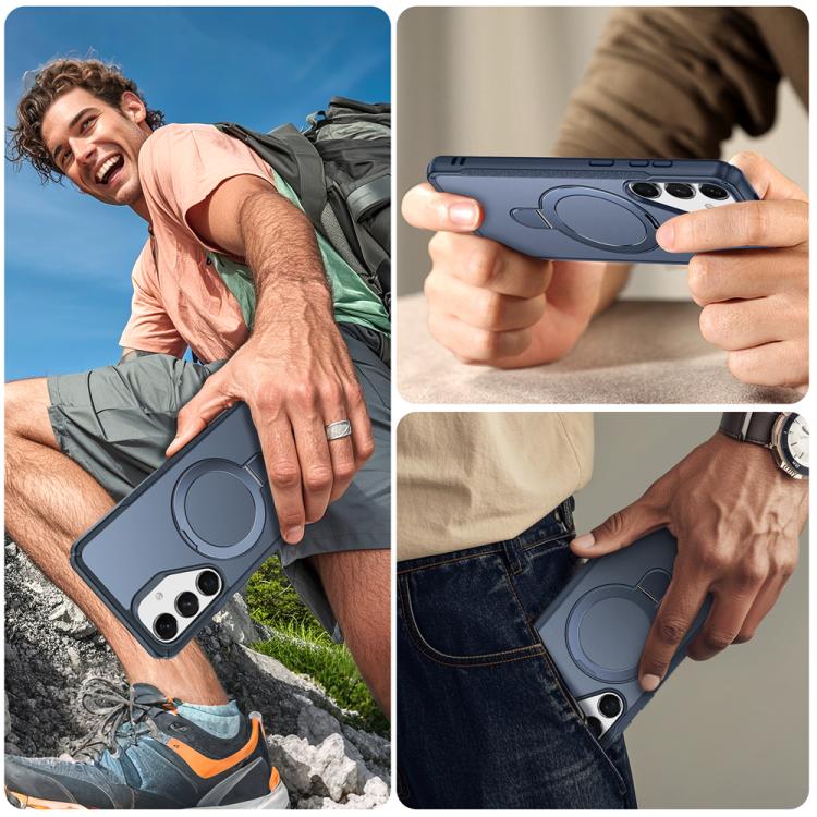 Skin Feel Magnetic Holder MagSafe Phone Case, For Samsung Galaxy S24 5G / S25 5G, For Samsung Galaxy S24+ 5G / S25+ 5G, For Samsung Galaxy S25 Ultra 5G, For Samsung Galaxy S24 Ultra 5G