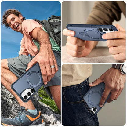 Skin Feel Magnetic Holder MagSafe Phone Case, For Samsung Galaxy S24 5G / S25 5G, For Samsung Galaxy S24+ 5G / S25+ 5G, For Samsung Galaxy S25 Ultra 5G, For Samsung Galaxy S24 Ultra 5G