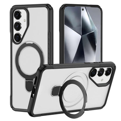 Skin Feel Magnetic Holder MagSafe Phone Case, For Samsung Galaxy S24 5G / S25 5G, For Samsung Galaxy S24+ 5G / S25+ 5G, For Samsung Galaxy S25 Ultra 5G, For Samsung Galaxy S24 Ultra 5G