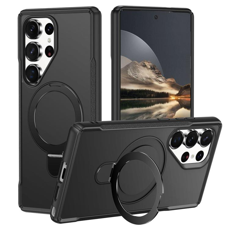 Skin Feel Magnetic Holder MagSafe Phone Case, For Samsung Galaxy S24 5G / S25 5G, For Samsung Galaxy S24+ 5G / S25+ 5G, For Samsung Galaxy S25 Ultra 5G, For Samsung Galaxy S24 Ultra 5G