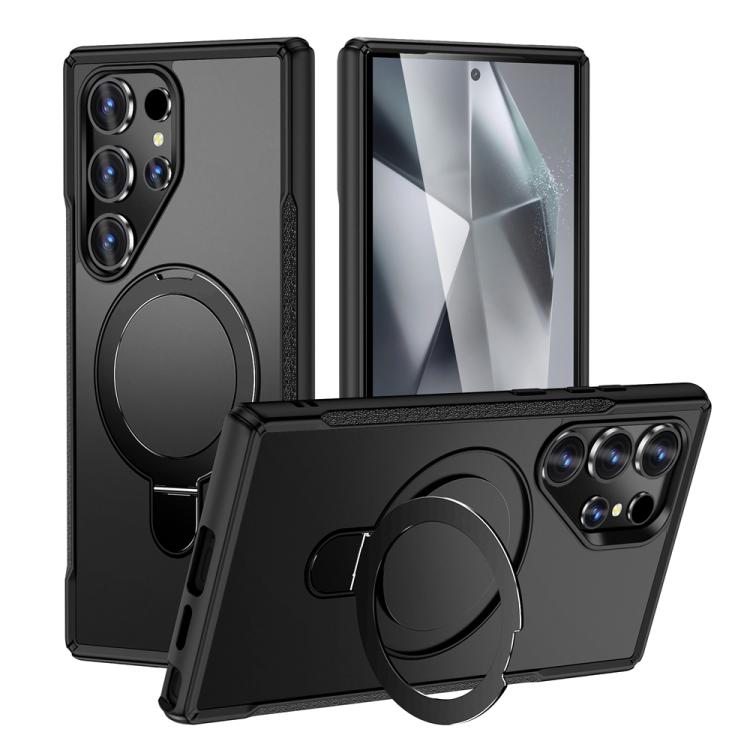 Skin Feel Magnetic Holder MagSafe Phone Case, For Samsung Galaxy S24 5G / S25 5G, For Samsung Galaxy S24+ 5G / S25+ 5G, For Samsung Galaxy S25 Ultra 5G, For Samsung Galaxy S24 Ultra 5G