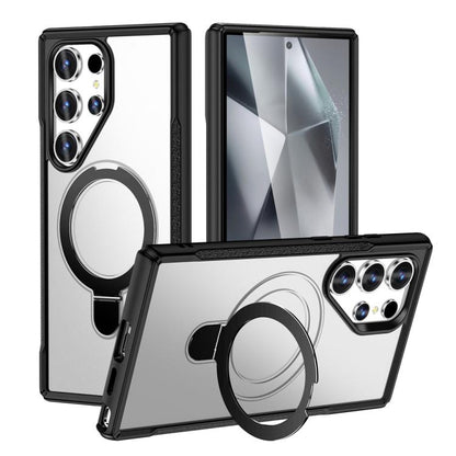 Skin Feel Magnetic Holder MagSafe Phone Case, For Samsung Galaxy S24 5G / S25 5G, For Samsung Galaxy S24+ 5G / S25+ 5G, For Samsung Galaxy S25 Ultra 5G, For Samsung Galaxy S24 Ultra 5G