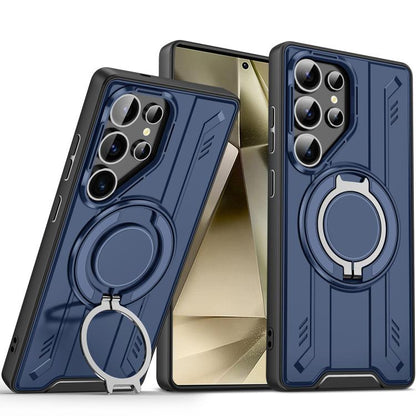 Rotating Ring Holder Magnetic MagSafe Phone Case, For Samsung Galaxy S24 Ultra 5G, For Samsung Galaxy S23 FE 5G, For Samsung Galaxy S23 Ultra 5G, For Samsung Galaxy S23+ 5G