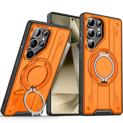 Rotating Ring Holder Magnetic MagSafe Phone Case, For Samsung Galaxy S24 Ultra 5G, For Samsung Galaxy S23 FE 5G, For Samsung Galaxy S23 Ultra 5G, For Samsung Galaxy S23+ 5G