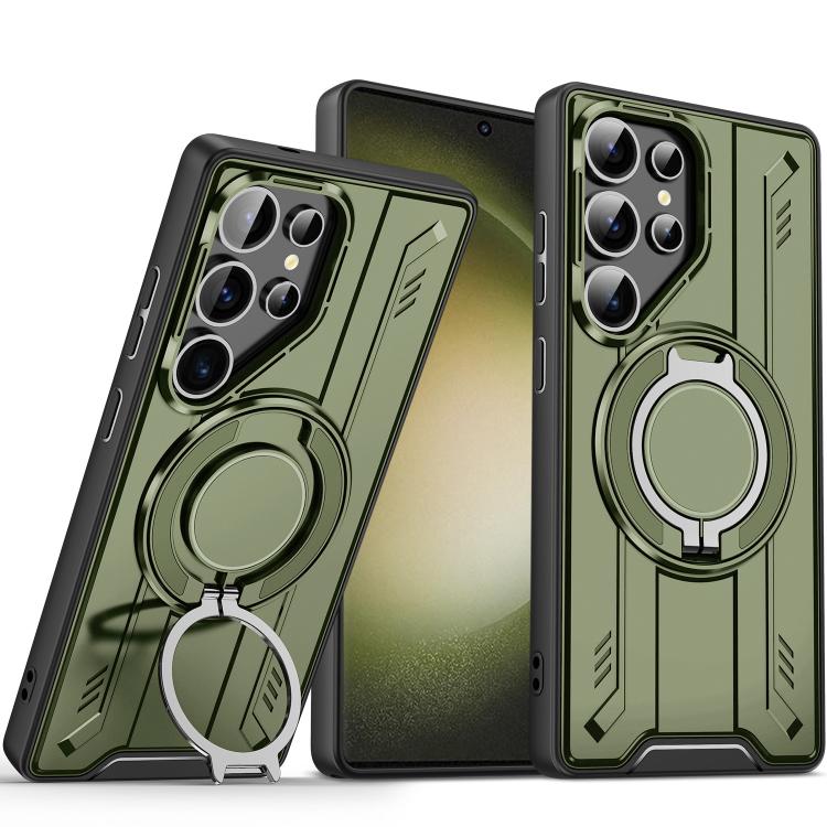 Rotating Ring Holder Magnetic MagSafe Phone Case, For Samsung Galaxy S24 Ultra 5G, For Samsung Galaxy S23 FE 5G, For Samsung Galaxy S23 Ultra 5G, For Samsung Galaxy S23+ 5G