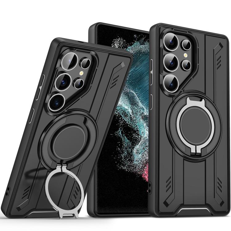 Rotating Ring Holder Magnetic MagSafe Phone Case, For Samsung Galaxy S23 5G, For Samsung Galaxy S22 Ultra 5G, For Samsung Galaxy S22+ 5G, For Samsung Galaxy S22 5G