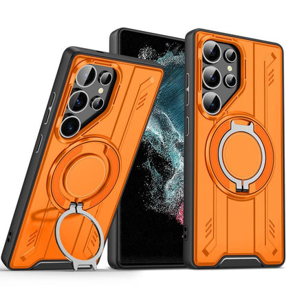 Rotating Ring Holder Magnetic MagSafe Phone Case, For Samsung Galaxy S23 5G, For Samsung Galaxy S22 Ultra 5G, For Samsung Galaxy S22+ 5G, For Samsung Galaxy S22 5G