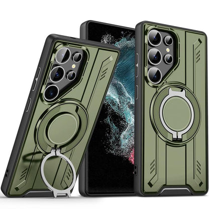 Rotating Ring Holder Magnetic MagSafe Phone Case, For Samsung Galaxy S23 5G, For Samsung Galaxy S22 Ultra 5G, For Samsung Galaxy S22+ 5G, For Samsung Galaxy S22 5G