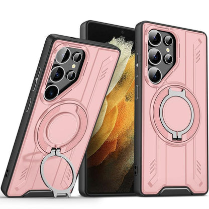 Rotating Ring Holder Magnetic MagSafe Phone Case, For Samsung Galaxy S21 5G, For Samsung Galaxy S21+ 5G, For Samsung Galaxy S21 Ultra 5G