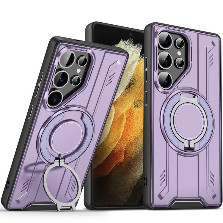 Rotating Ring Holder Magnetic MagSafe Phone Case, For Samsung Galaxy S21 5G, For Samsung Galaxy S21+ 5G, For Samsung Galaxy S21 Ultra 5G