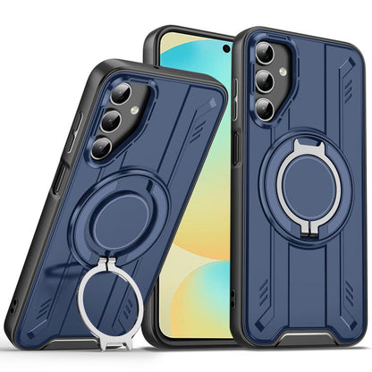 Rotating Ring Holder Magnetic MagSafe Phone Case, For Samsung Galaxy S25 / S24 5G, For Samsung Galaxy S25+ / S24+ 5G, For Samsung Galaxy S25 Ultra 5G, For Samsung Galaxy S24 FE 5G