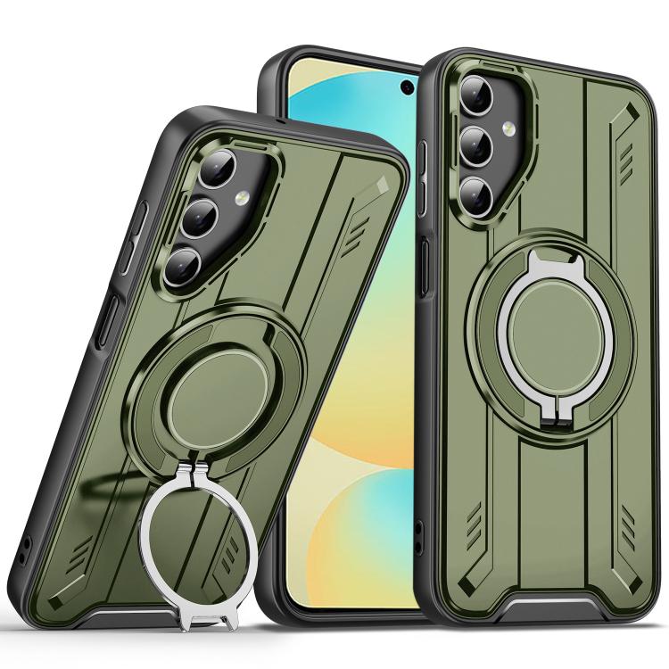 Rotating Ring Holder Magnetic MagSafe Phone Case, For Samsung Galaxy S25 / S24 5G, For Samsung Galaxy S25+ / S24+ 5G, For Samsung Galaxy S25 Ultra 5G, For Samsung Galaxy S24 FE 5G