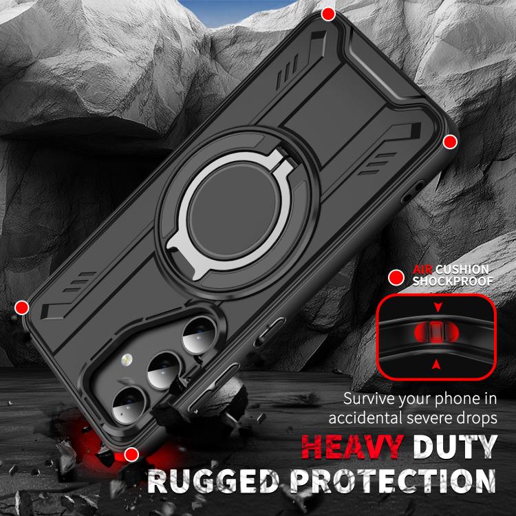 Rotating Ring Holder Magnetic MagSafe Phone Case, For Samsung Galaxy S21 5G, For Samsung Galaxy S21+ 5G, For Samsung Galaxy S21 Ultra 5G