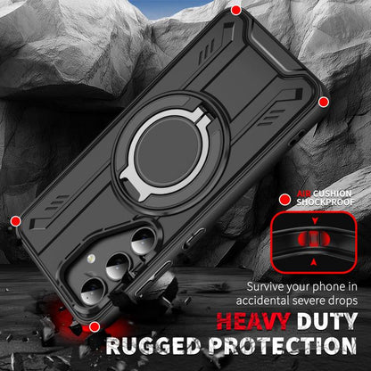 Rotating Ring Holder Magnetic MagSafe Phone Case, For Samsung Galaxy S25 / S24 5G, For Samsung Galaxy S25+ / S24+ 5G, For Samsung Galaxy S25 Ultra 5G, For Samsung Galaxy S24 FE 5G