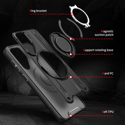Rotating Ring Holder Magnetic MagSafe Phone Case, For Samsung Galaxy S25 / S24 5G, For Samsung Galaxy S25+ / S24+ 5G, For Samsung Galaxy S25 Ultra 5G, For Samsung Galaxy S24 FE 5G