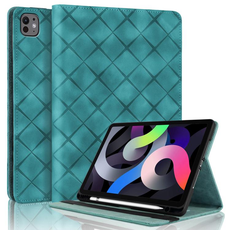 Rhombus Embossed Leather Smart Tablet Case, For iPad Air 13 2026 / 2025 / 2024, For iPad Air 11 2026 / 2025 / 2024, For iPad Pro 13 2025 / 2024, For iPad Pro 11 2025 / 2024