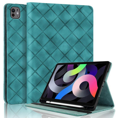 Rhombus Embossed Leather Smart Tablet Case