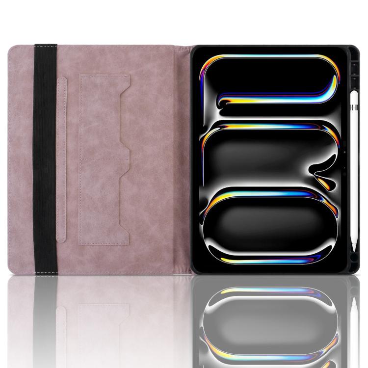 Rhombus Embossed Leather Smart Tablet Case