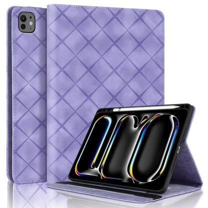 Rhombus Embossed Leather Smart Tablet Case, For iPad Air 13 2026 / 2025 / 2024, For iPad Air 11 2026 / 2025 / 2024, For iPad Pro 13 2025 / 2024, For iPad Pro 11 2025 / 2024