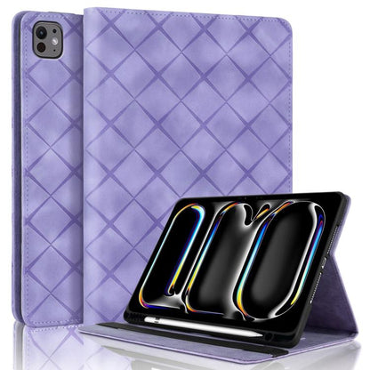 Rhombus Embossed Leather Smart Tablet Case, For iPad Air 13 2026 / 2025 / 2024, For iPad Air 11 2026 / 2025 / 2024, For iPad Pro 13 2025 / 2024, For iPad Pro 11 2025 / 2024