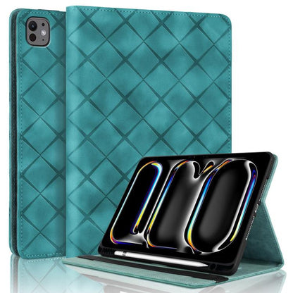 Rhombus Embossed Leather Smart Tablet Case, For iPad Air 13 2026 / 2025 / 2024, For iPad Air 11 2026 / 2025 / 2024, For iPad Pro 13 2025 / 2024, For iPad Pro 11 2025 / 2024