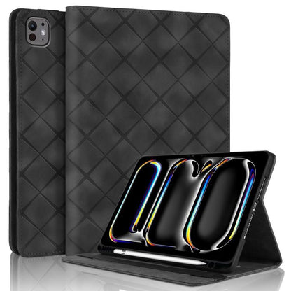Rhombus Embossed Leather Smart Tablet Case, For iPad Air 13 2026 / 2025 / 2024, For iPad Air 11 2026 / 2025 / 2024, For iPad Pro 13 2025 / 2024, For iPad Pro 11 2025 / 2024