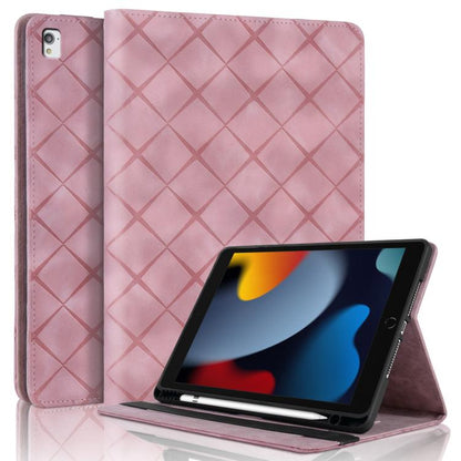 Rhombus Embossed Leather Smart Tablet Case, For iPad Air 13 2025 / 2024 / Pro 12.9, For iPad mini 6 / mini 2024, For iPad 10.2 2021 / Air 10.5, For iPad mini 5 / 4 / 3 / 2 / 1