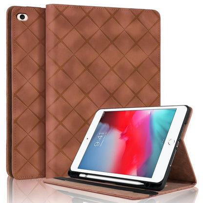 Rhombus Embossed Leather Smart Tablet Case, For iPad Air 13 2025 / 2024 / Pro 12.9, For iPad mini 6 / mini 2024, For iPad 10.2 2021 / Air 10.5, For iPad mini 5 / 4 / 3 / 2 / 1
