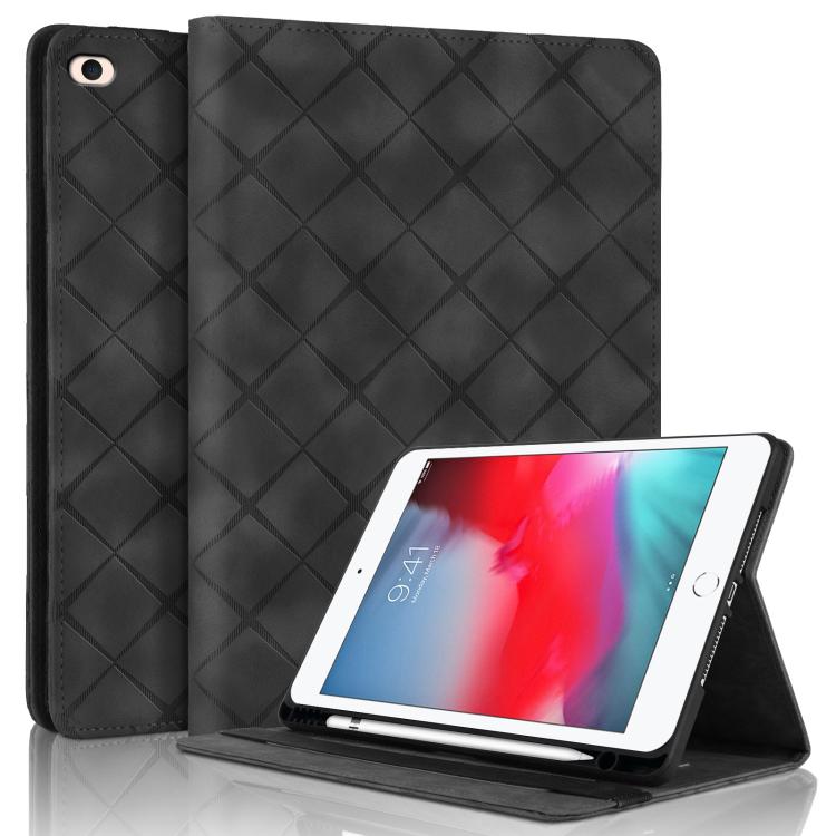Rhombus Embossed Leather Smart Tablet Case, For iPad Air 13 2025 / 2024 / Pro 12.9, For iPad mini 6 / mini 2024, For iPad 10.2 2021 / Air 10.5, For iPad mini 5 / 4 / 3 / 2 / 1