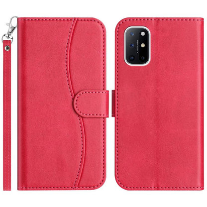 Dual-Folded S-shape Leather Phone Case, For OnePlus 13, For OnePlus 8T